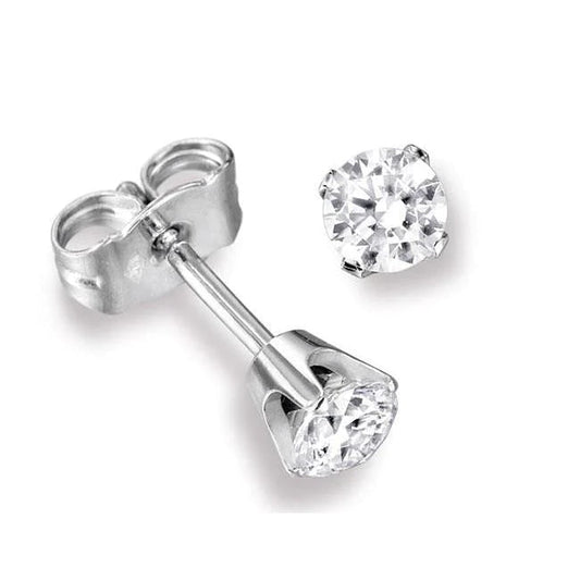 1.45 Ct Round Solitaire Real Natural Earth Mined Diamond Stud Earring 14K Gold Crown Setting
