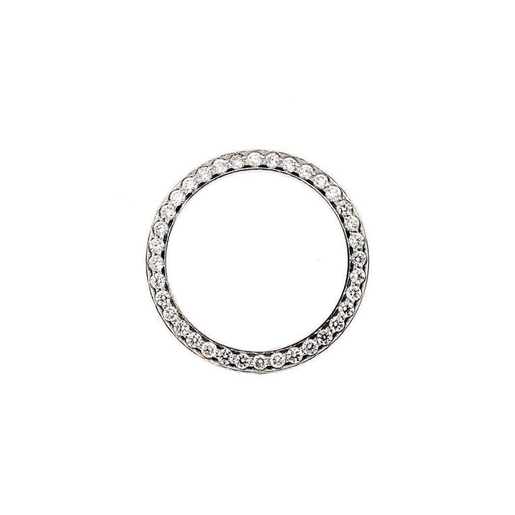 1.5 Ct Ladies Custom Real Diamond Bezel To Fit Rolex Datejust & Date Watch 26 mm