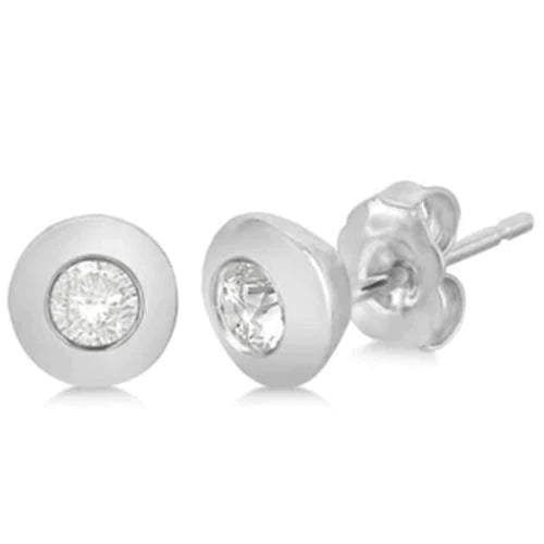 1.5 Ct Ladies Stud Earring Round Cut Real Diamond