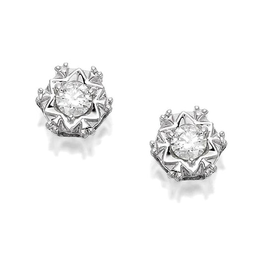 1.5 Ct Sparkling Round Cut Genuine Diamond Stud Earring
