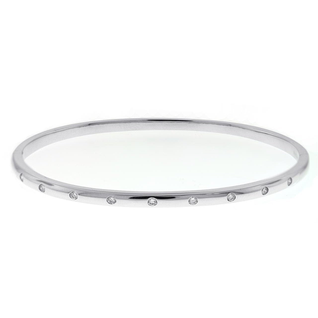 1.50 Carat Bezel Set Round GenuinDiamond Bangle Jewelry