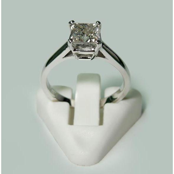 1.50 Carat Princess Real Diamond Solitaire Engagement Ring Gold