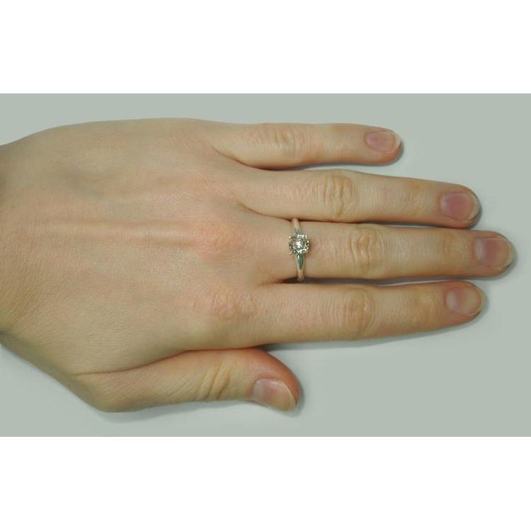 1.50 Carat Radiant Natural Diamond Solitaire White Gold 14K
