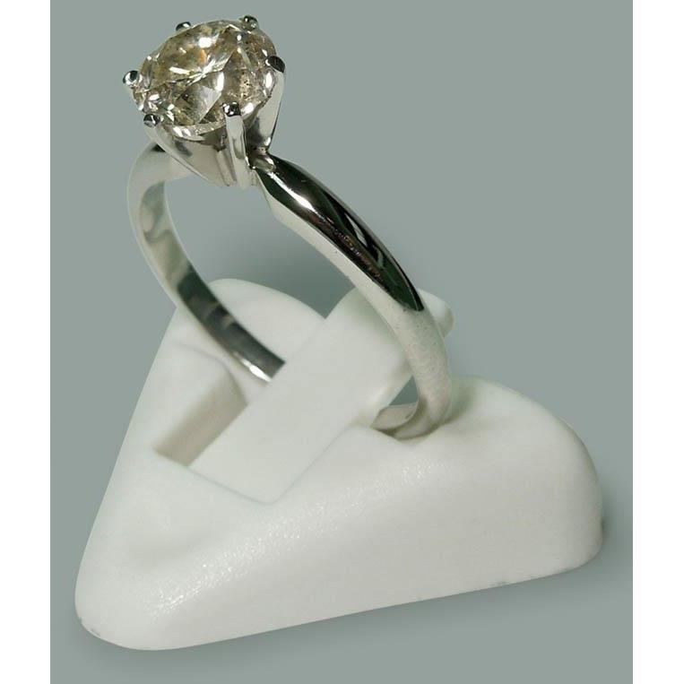 1.50 Carat Round Genuine Diamond Solitaire Engagement Ring