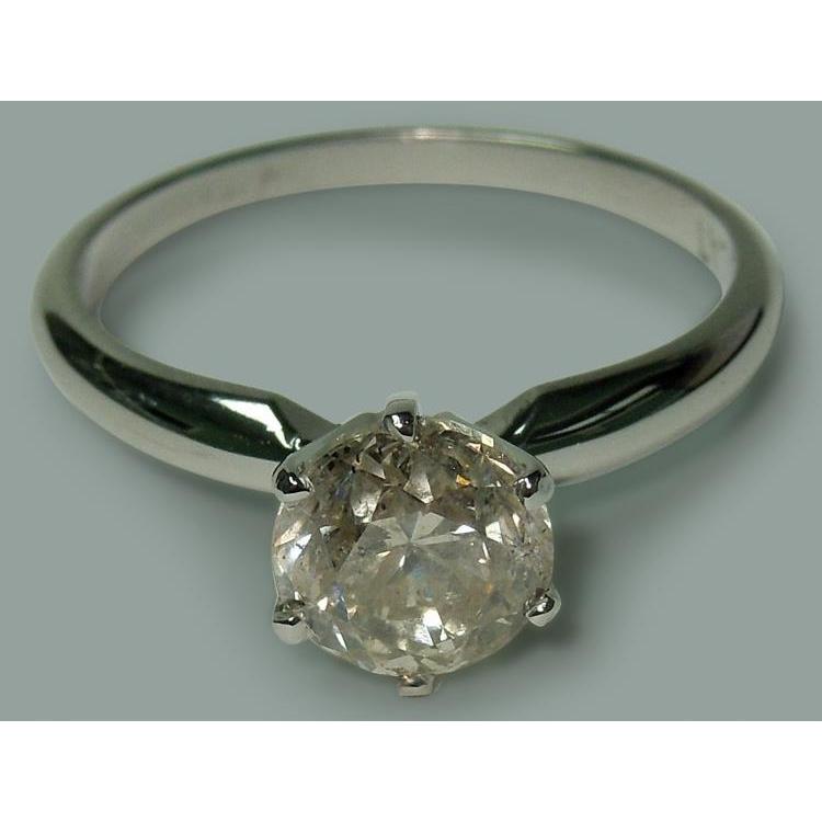 1.50 Carat Round Genuine Diamond Solitaire Ring Jewelry