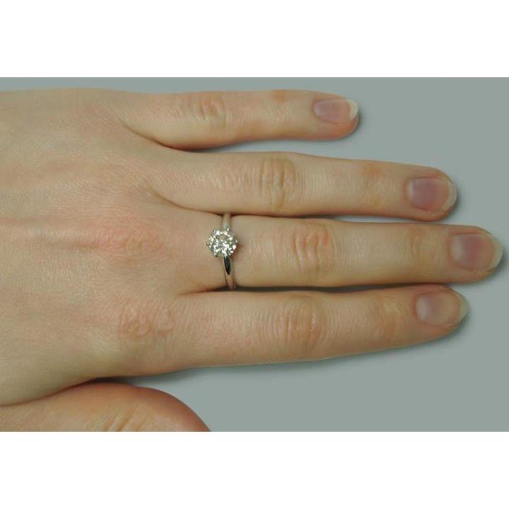 1.50 Carat Round Genuine Diamond Engagement Ring Jewelry