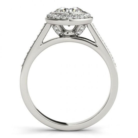 natural round diamond 1.50ct ring side angle