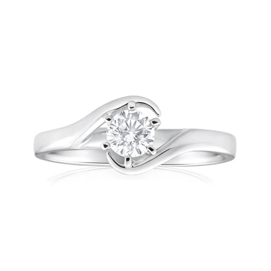 natural round diamond 1.50ct ring front view