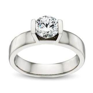 natural round diamond 1.50ct ring front view