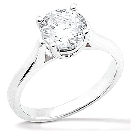 natural round diamond 1.50ct ring front view