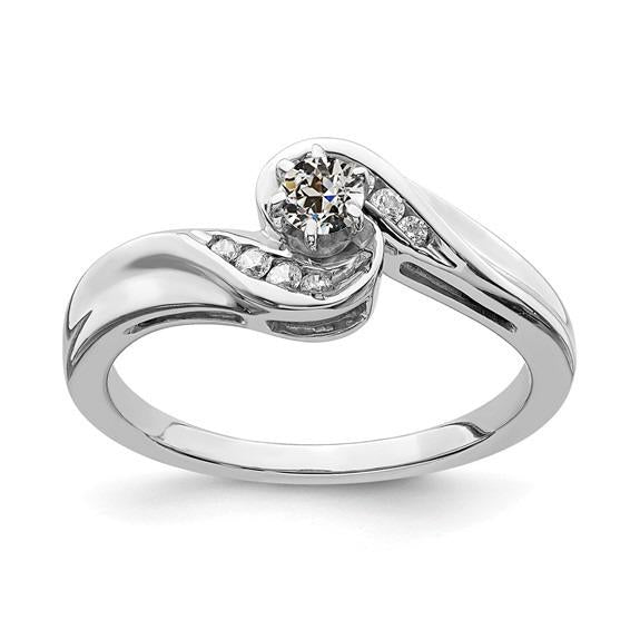 1.50 Carats Round Old Miner Natural Diamond Ring Twisted Shank Gold Jewelry