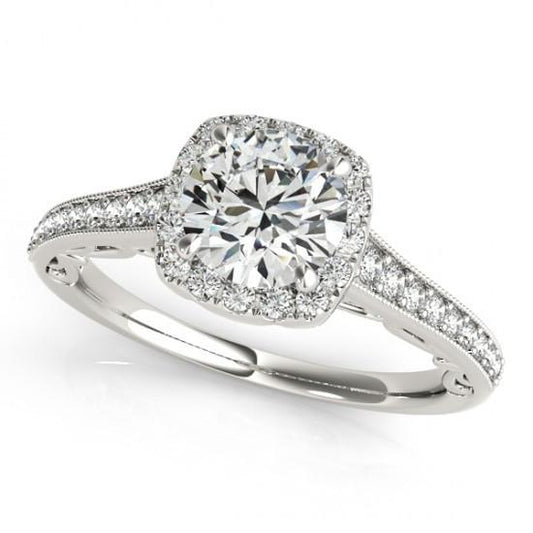 natural round diamond 1.50ct ring front view