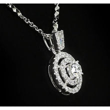 1.50 Carats Round Diamond Pendant Halo Setting