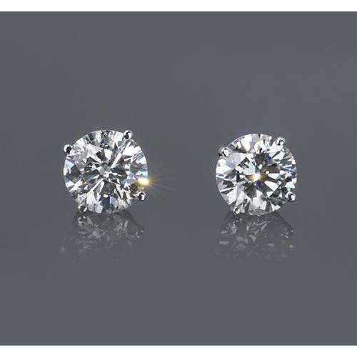 1.50 Carats Solitaire Stud Natural Earth Mined Diamond Earring