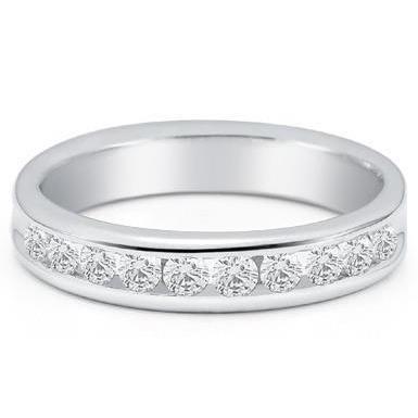 1.50 Ct Round Natural Brilliant Cut Diamond Wedding Band