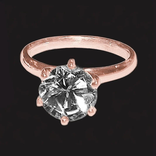natural round diamond 1.50ct ring front view