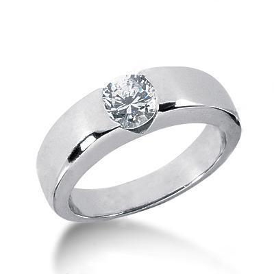 1.51 Carat Gorgeous Real Diamond Solitaire Ring Gold Mens Ring Gents
