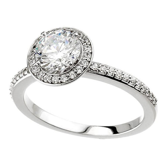 natural round diamond 1.51ct ring front view