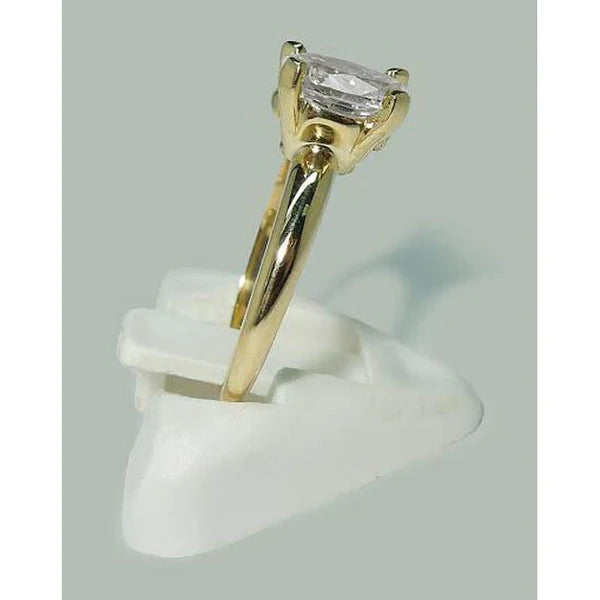 1.51 Carat Oval Natural Diamond Solitaire Ring Yellow Gold 14K