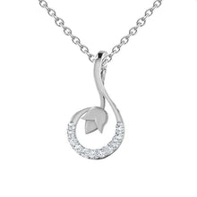 1.54 Ct Sparkling Round Cut Real Diamond Pendant Necklace 14K White Gold