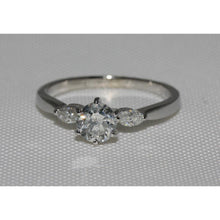 1.55 Carat Natural Diamonds 3 Stone Engagement Ring Gold
