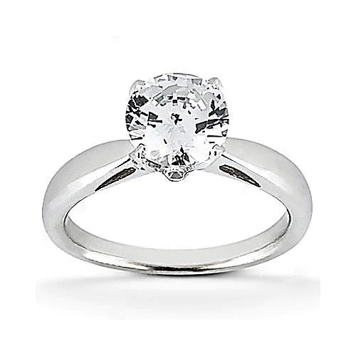 natural round diamond 1.57ct ring front view
