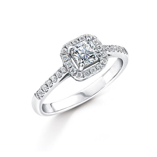 natural round diamond 1.58ct ring front view