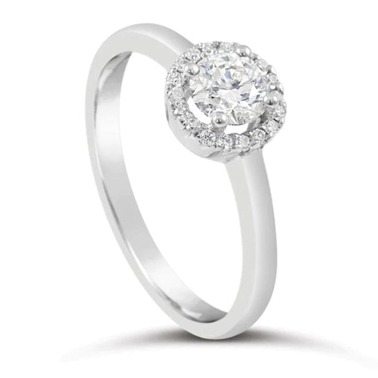 natural round diamond 1.65ct ring front view