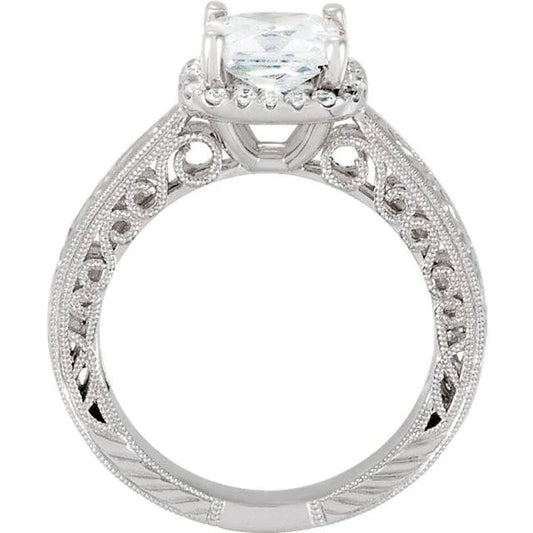 natural round diamond 1.71ct ring side angle