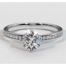 1.75 Carats White Gold Natural Diamond Engagement Ring With Accents Jewelry