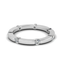1.75 Ct Bezel Set Genuine Round Diamond Band Ladies 14K White Gold
