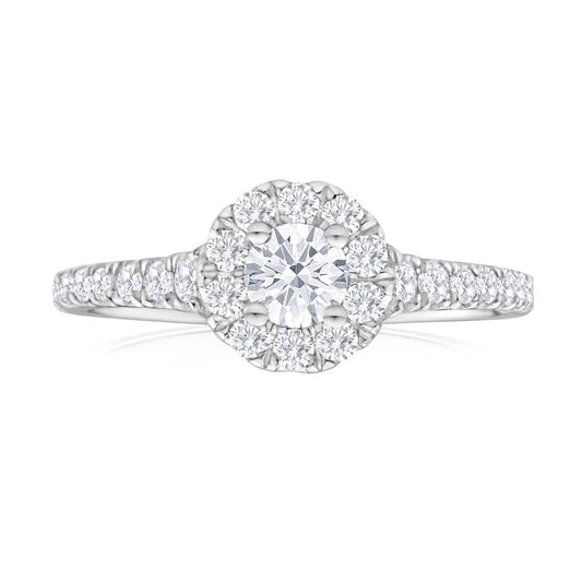 natural round diamond 1.75ct ring front view