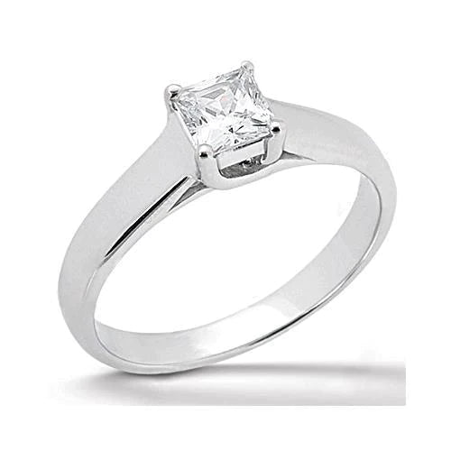 natural princess diamond 1.75ct ring front view