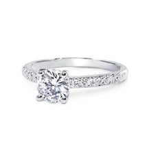 1.79 Ct Real Diamond Engagement Ring Accented White Gold 14K