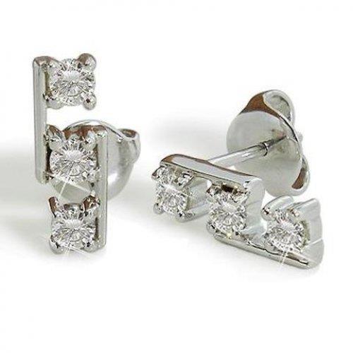 1.80 Carat Round Cut Natural Drop Earring 14K White Gold Unique Style