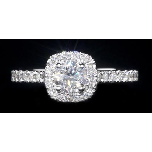 natural round diamond 1.84ct ring front view