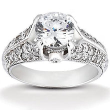 1.85 Ct.Genuine Diamond Antique Style Ring With Accents