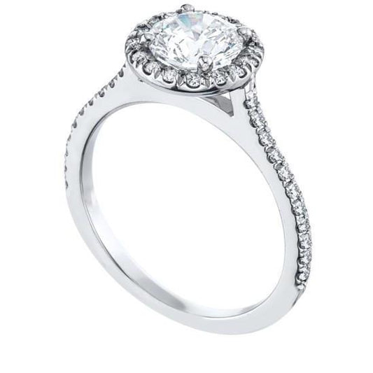 natural round diamond 1.88ct ring front view