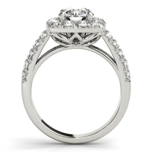 natural round diamond 1.90ct ring side angle