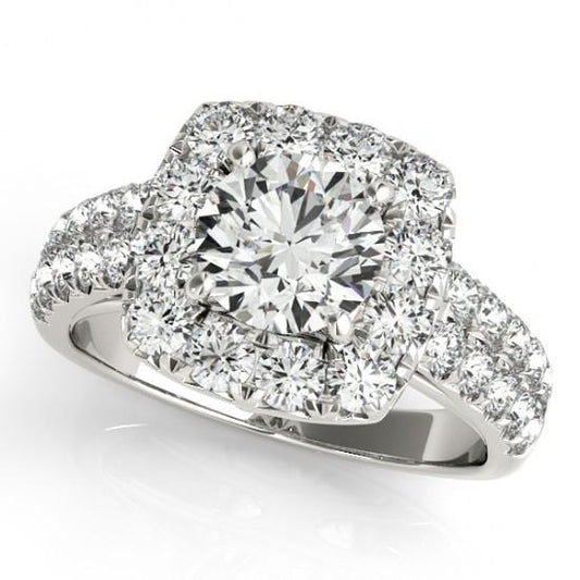 natural round diamond 1.90ct ring front view