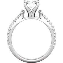 1.97 Ct Round Natural Diamonds Accented Ring Split Shank