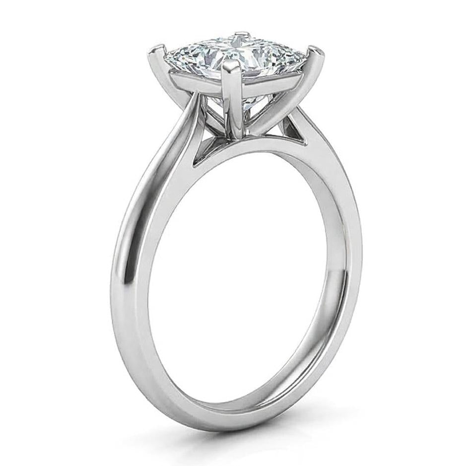 2.25 Carat Solitaire Real Natural Earth Mined DIAMOND ( NOT LAB GROWN ) Anniversary Ring 14K White Gold