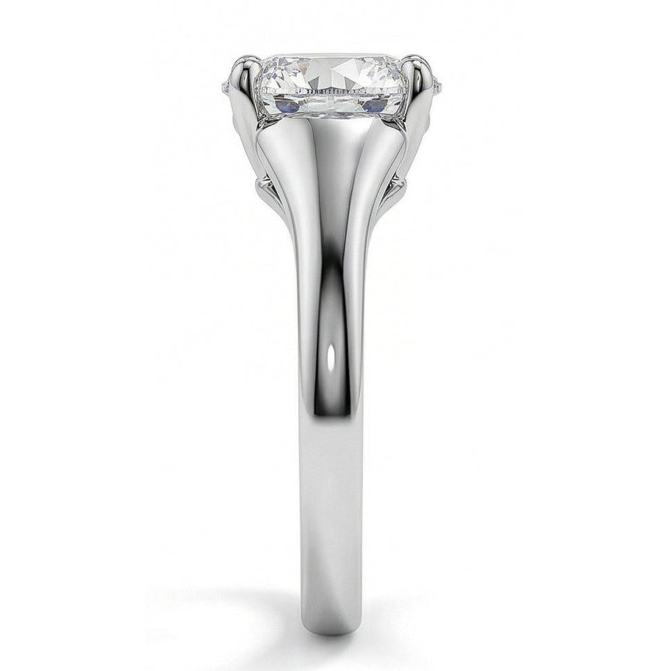 2.25 Ct Brilliant Cut Solitaire White Gold Genuine Natural Earth Mined Diamond Wedding Ring