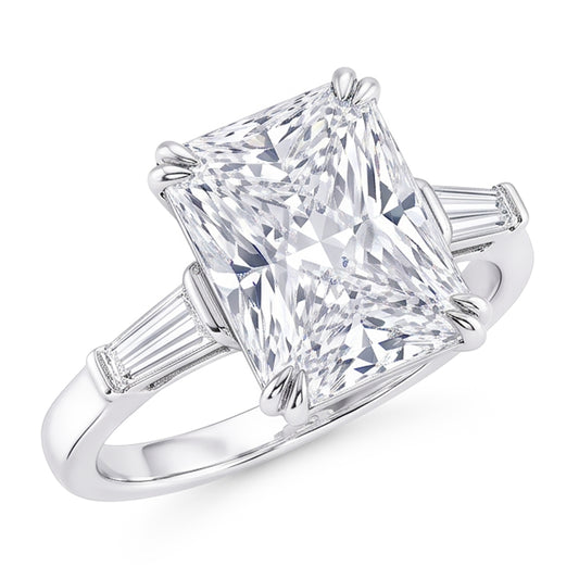 2.35 Ct. Natural Earth Mined Diamonds Three Stone Royal Engagement Ring Gold