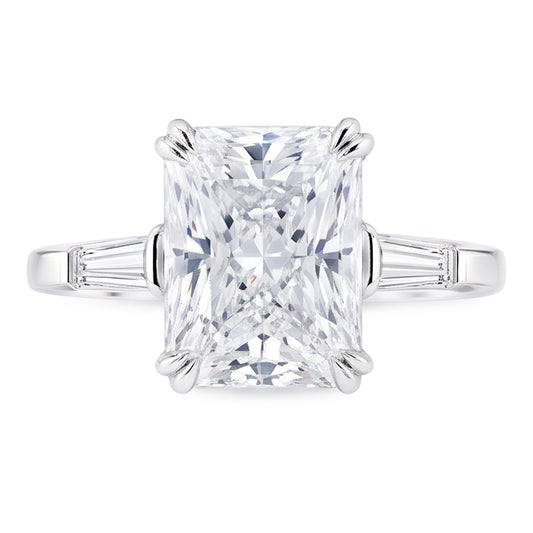 2.35 Ct. Natural Earth Mined Diamonds Three Stone Royal Engagement Ring Gold
