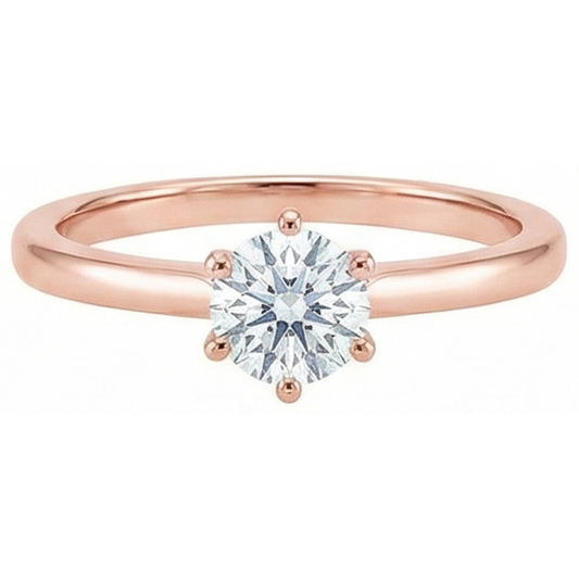 natural round diamond 2.50ct ring side angle
