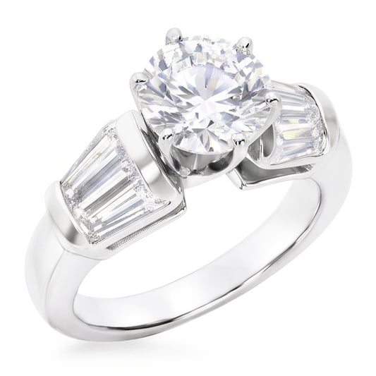 2.50 Carat Real Natural Earth Mined Diamonds Ring 3 Stone Style Engagement Ring