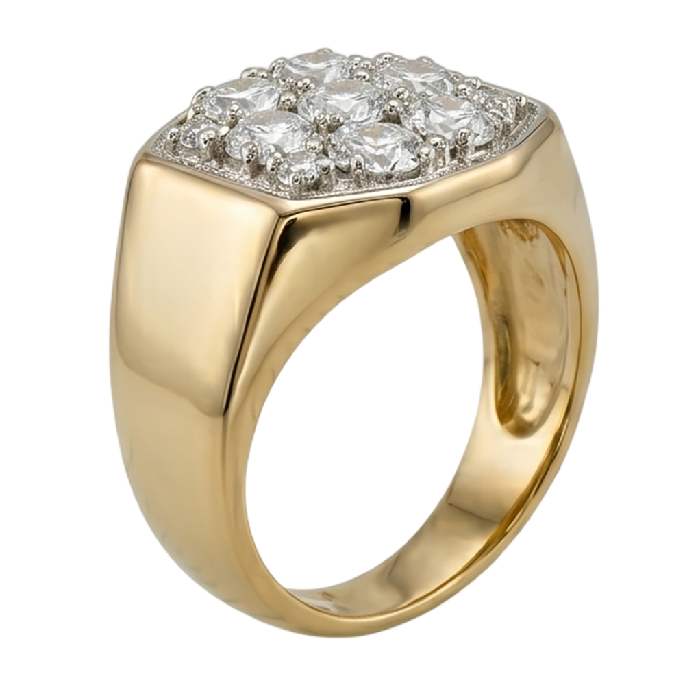 2.80 Carats Round Real Natural Earth Mined DIAMOND ( NOT LAB GROWN )s Men's Engagement Ring Two Tone Gold 14K