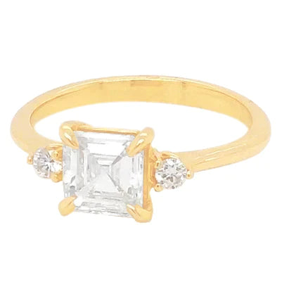 Real Asscher Real Diamond Anniversary Ring