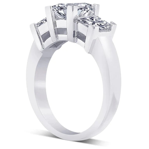 2 Carat Real Diamonds Three Stone Wedding Anniversary Ring Princess Cut
